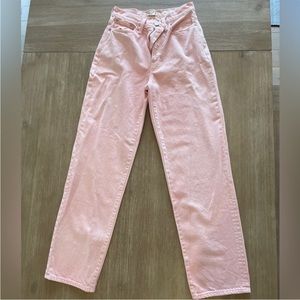 The Perfect Vintage Straight Jean in Light Pink Wash: Botanical-Dye Edition